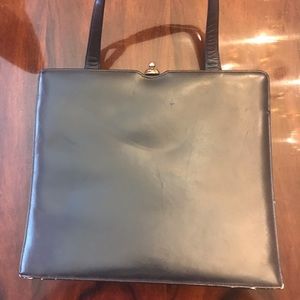 Vintage navy butter-smooth leather purse